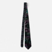 Cravate Paisley Pétrole Gothique (Dos)