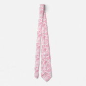Cravate Paisley rose et blanc Motif (Dos)