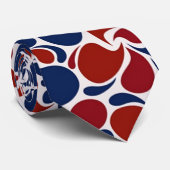 Cravate Paisley rouge blanc et bleu (Roulé)