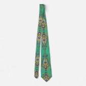 Cravate Paisley sur Vert (Dos)