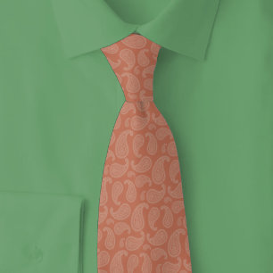 Cravate Paisley Terracotta