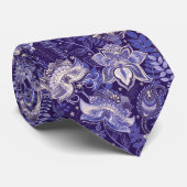 Cravate Paisley Violet (Roulé)