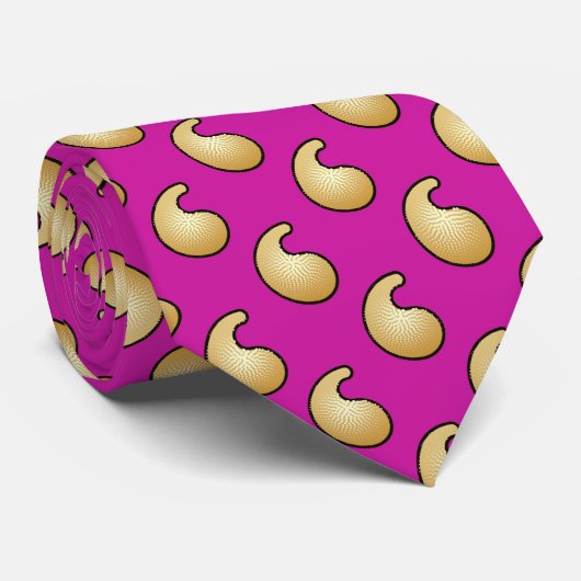 Cravate Paisley violet royal (Roulé)