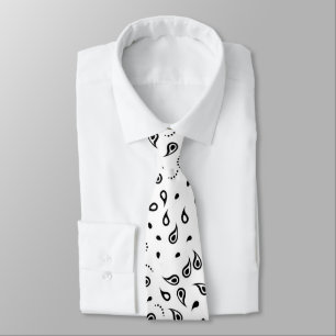 Cravate Paisson noir et blanc