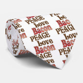 Cravate Paix Amour Bacon (Roulé)