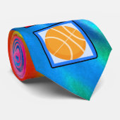 Cravate Paix, amour, basket-ball (Roulé)