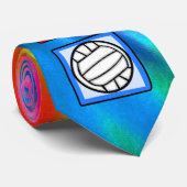 Cravate Paix, amour, volleyball (Roulé)
