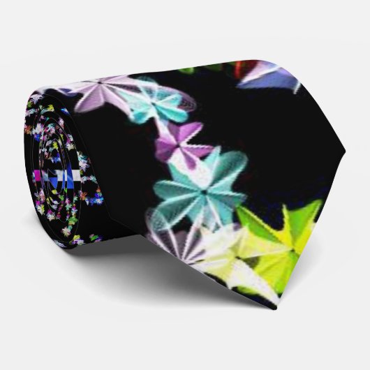 Cravate "PAIX" dans l'art des fleurs Imprimer (Roulé)