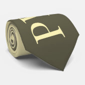 Cravate Paix, pas de guerre, brun élégant subtil (Roulé)