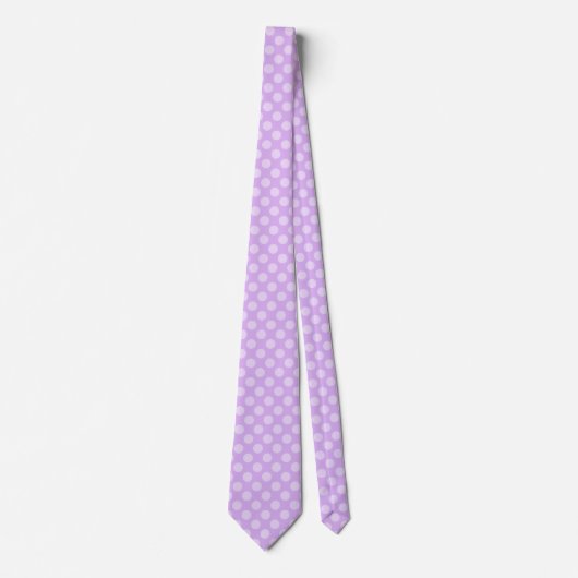 Cravate Pale Lavender Polka Dot (Devant)