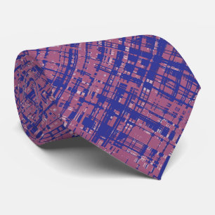Cravate Pale Magenta et Bleu Motif unique
