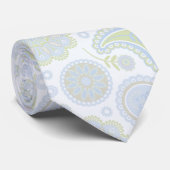 Cravate Pale Pastel Paisley Mariage Motif (Roulé)