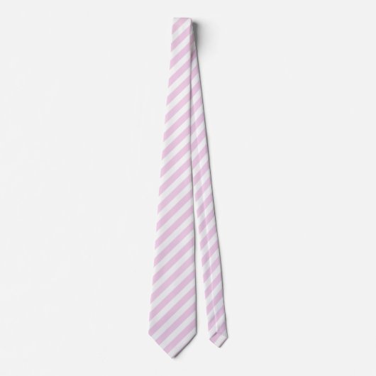 Cravate Pale pink and white candy stripes (Devant)