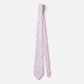 Cravate Pale Pink Floral Pattern Custom Necktie (Devant)