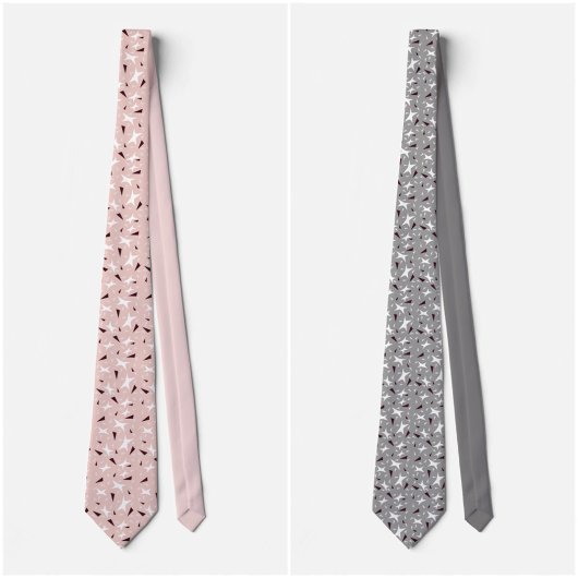 Cravate Pale Pink Geo Star & Triangle Pattern Tie