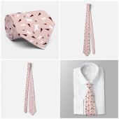 Cravate Pale Pink Geo Star & Triangle Pattern Tie
