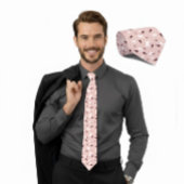 Cravate Pale Pink Geo Star & Triangle Pattern Tie