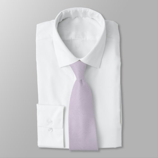 Cravate Pale Purple Pastel Texture solide (Attaché)