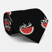 Cravate Palestine pastèque-Palestine arabe mot"français la (Roulé)
