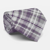 Cravate palette de couleurs lilas violet tendance plaid (Roulé)