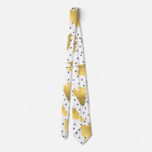 Cravate Palettes d'or moderne abstract brush polka dots (Dos)