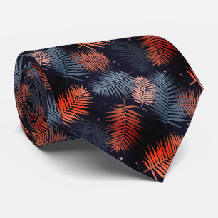 Cravate Palm feuille design tropical