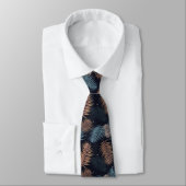 Cravate Palm feuille tropical foncé design (Attaché)