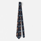 Cravate Palm feuille tropical foncé design (Devant)