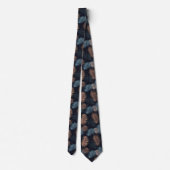 Cravate Palm feuille tropical foncé design (Dos)