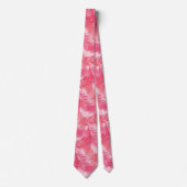 Cravate Palm Leaf Print, Coral, Peach and Deep Pink (Devant)