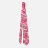 Cravate Palm Leaf Print, Coral, Peach and Deep Pink (Dos)