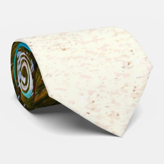 Cravate Palm Paradise Ciel Bleu Soleil (Roulé)