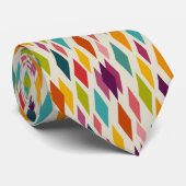 Cravate Palm Springs Diamonds Motif moderne du Moyen-siècl (Roulé)