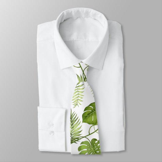 Cravate Palmettes tropicales (Attaché)