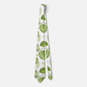 Cravate Palmettes tropicales (Devant)
