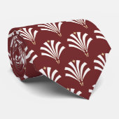 Cravate Palmettos beiges d'art déco des années 1920 et (Roulé)