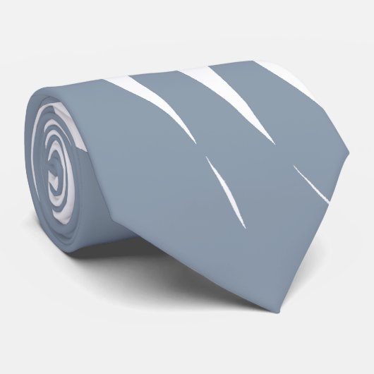 Cravate Palmier Feuille Tropical Dusty Bleu Blanc Abstrait (Roulé)