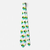 Cravate Palmiers de Plage Retro (Devant)
