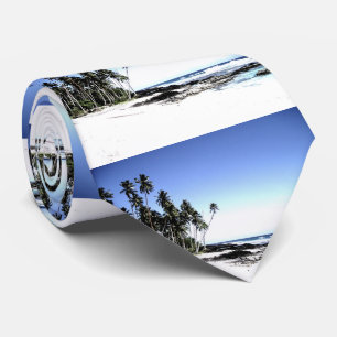 Cravate Palmiers exotiques & Plage Paradise