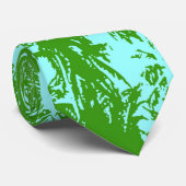 Cravate Palmiers tropicaux au design pointu (Roulé)