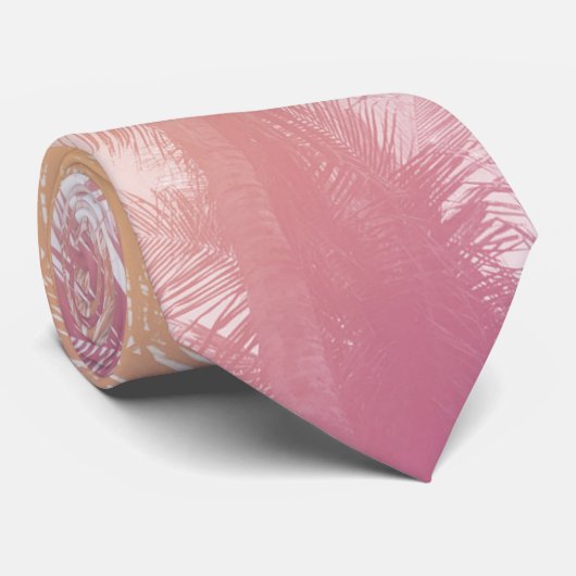 Cravate Palmiers tropicaux de thème de plage (Roulé)
