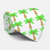 Cravate Palmiers tropicaux de thème de plage d'amusement (Roulé)