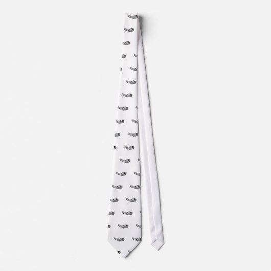 Cravate Palourde de Geoduck (illustration noire et (Devant)