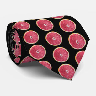 Cravate Pamplemousse rouge juteux