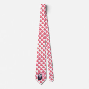 Cravate Panda Bear Saint Valentin