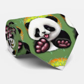 Cravate Panda bébé ours mignonne et heureux (Roulé)