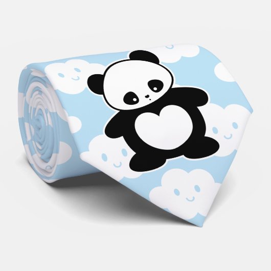Cravate Panda de Kawaii (Roulé)