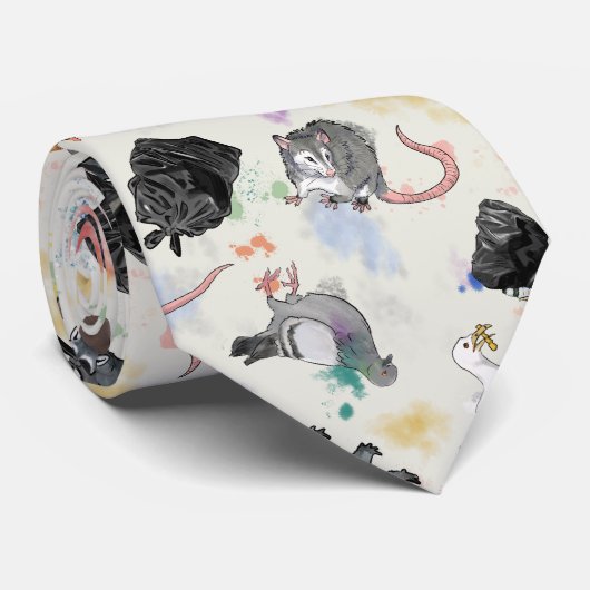 Cravate Panda et amis (Roulé)