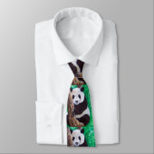 Cravate Panda in a Tree Painting (Attaché)