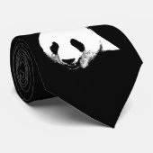 Cravate Panda noir et blanc (Roulé)
